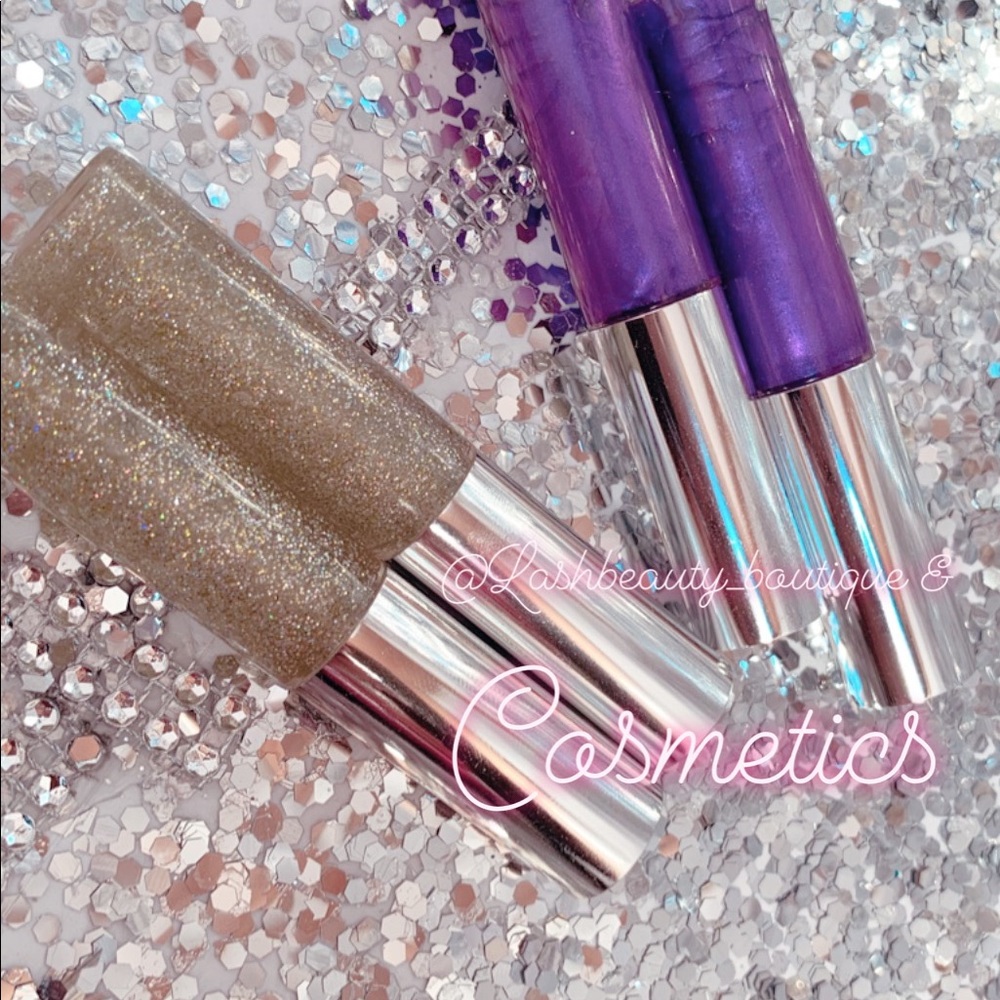 Handmade Lipgloss Purple & Gold Set of 2
